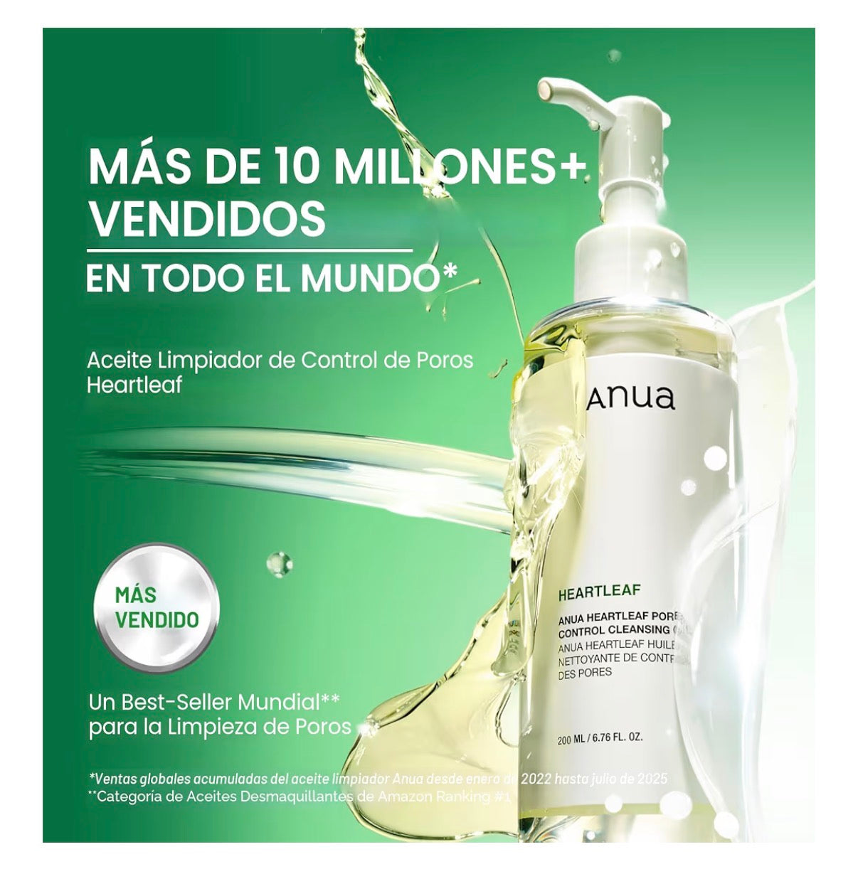 Aceite limpiador para doble limpieza anua