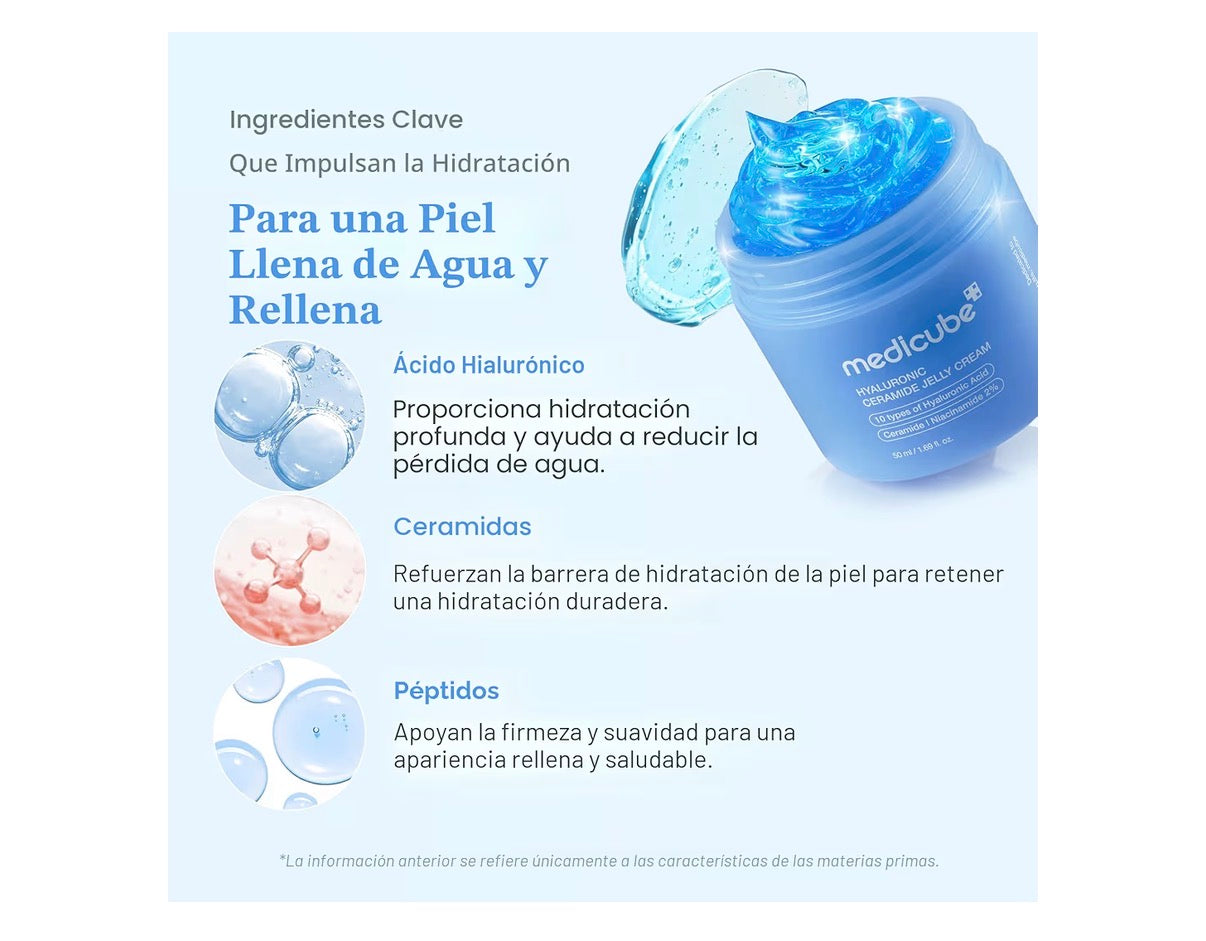 Crema tipo gel con ácido hialuronico medicube