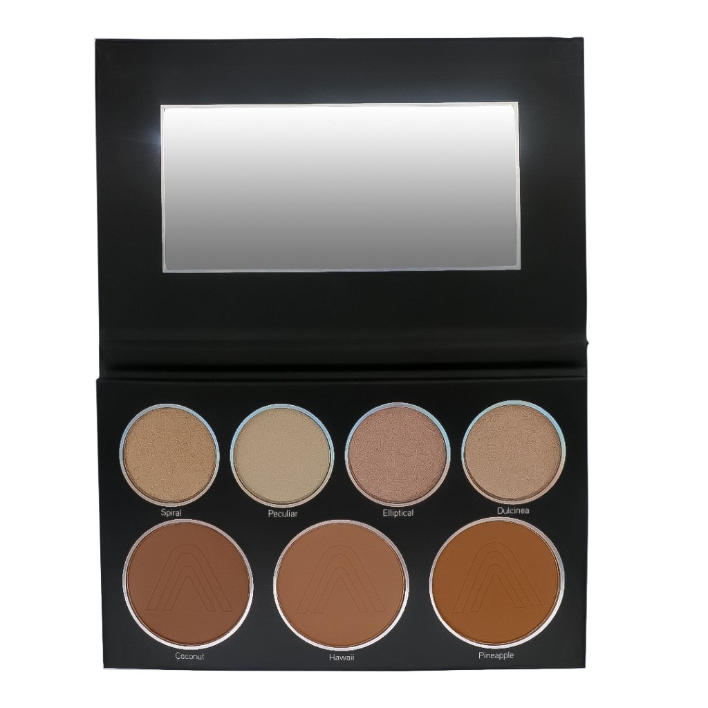 Paleta glam black contornos + iluminadores Atenea