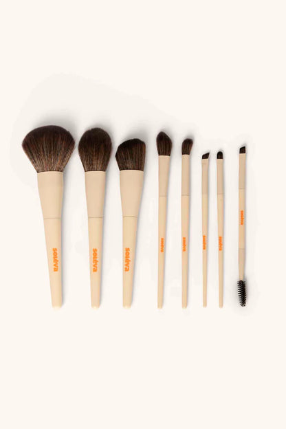 Kit de brochas soleva + cosmetiquera