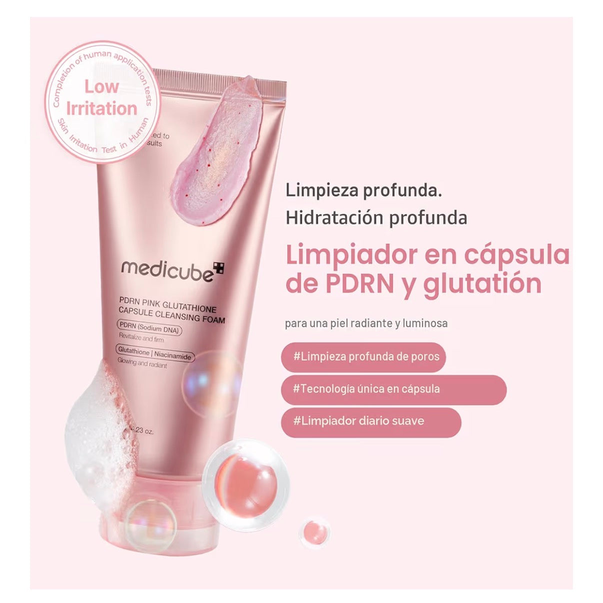 Jabón facial hidratante  de esperma de salmón medicube