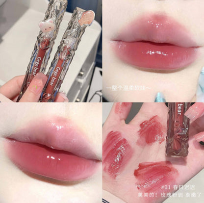 Gloss con color gege bear empaque tornasol