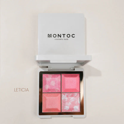 Light set face palette Montoc rubor, iluminador, contorno