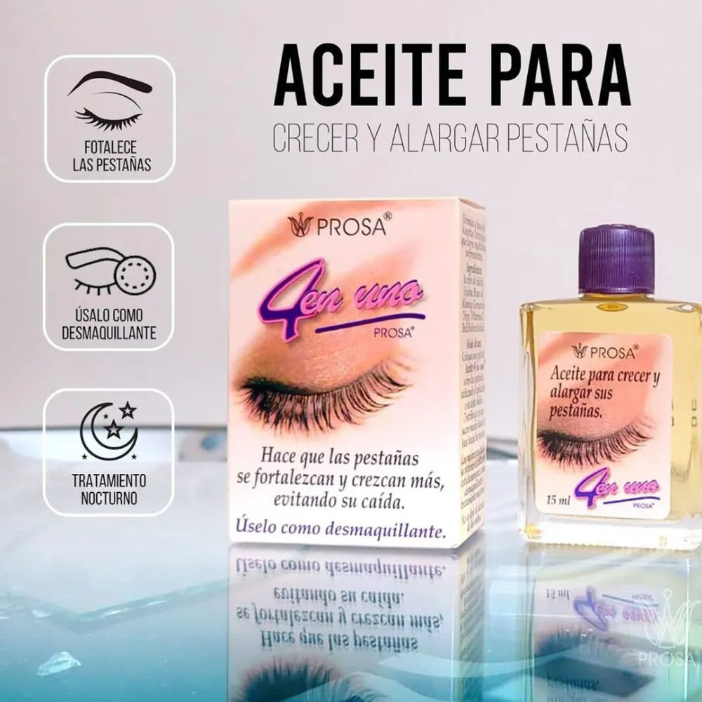 Aceite para pestañas prosa Fortalecedor y desmaquillante