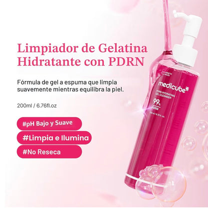 Jabón limpiador medicube con esperma de salmón para pieles normales y secas