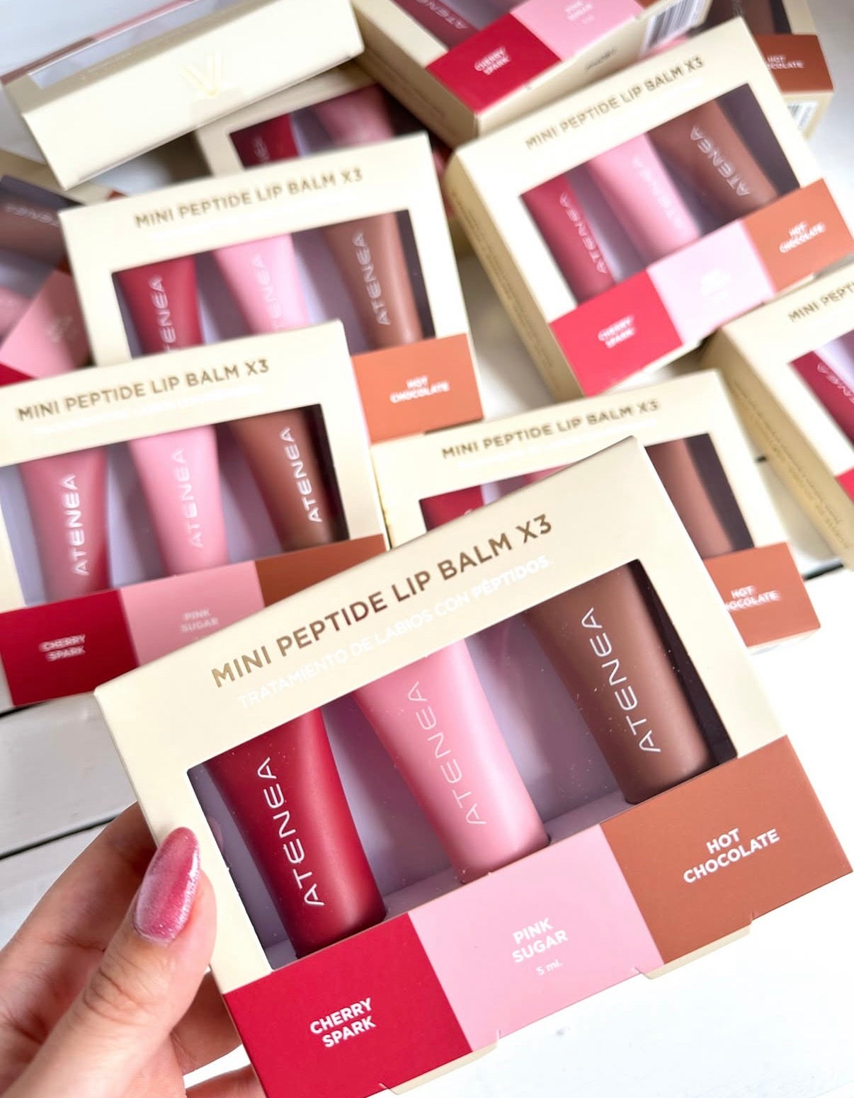 Mini peptide lip balm x3 atenea
