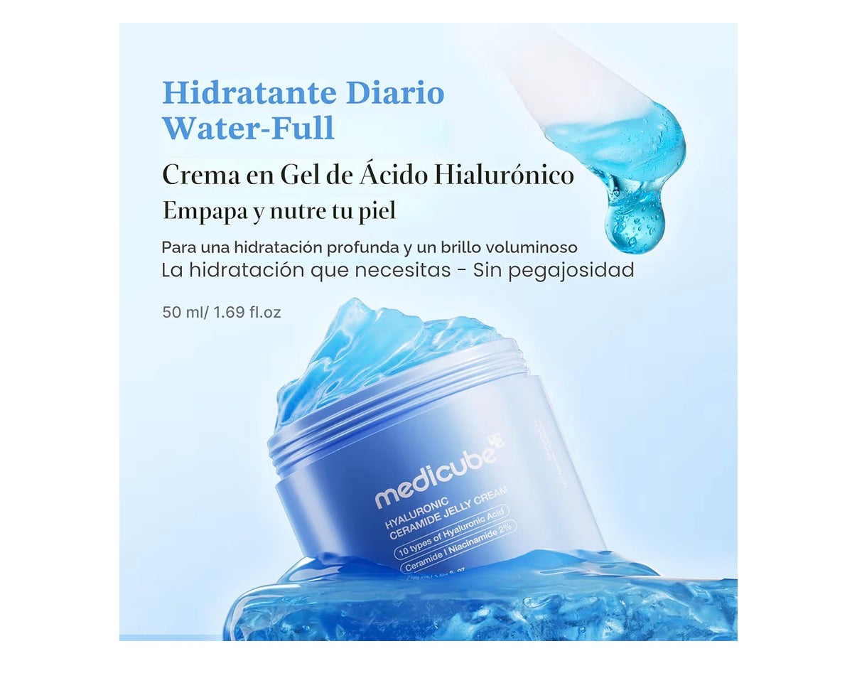 Crema tipo gel con ácido hialuronico medicube