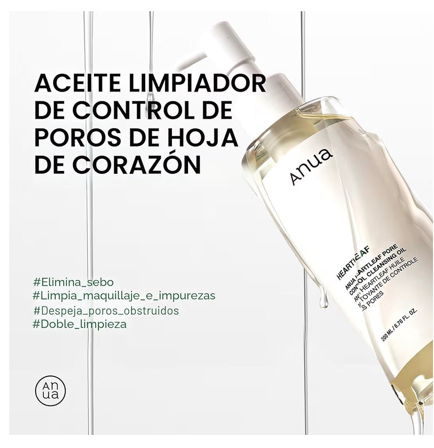 Aceite limpiador para doble limpieza anua