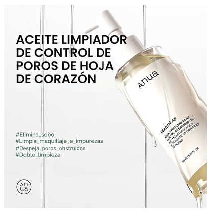 Aceite limpiador para doble limpieza anua