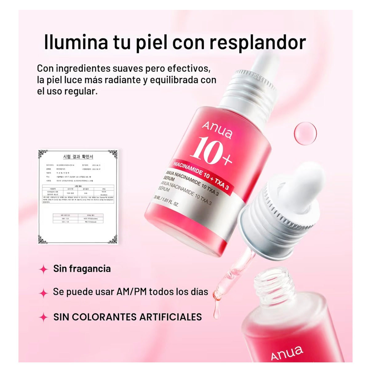 Serum anua niacinamida + ácido tranexamico