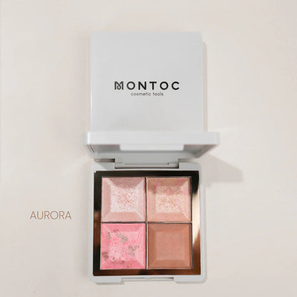 Light set face palette Montoc rubor, iluminador, contorno