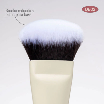 Brocha dúo para base & productos en crema DB02 Atenea