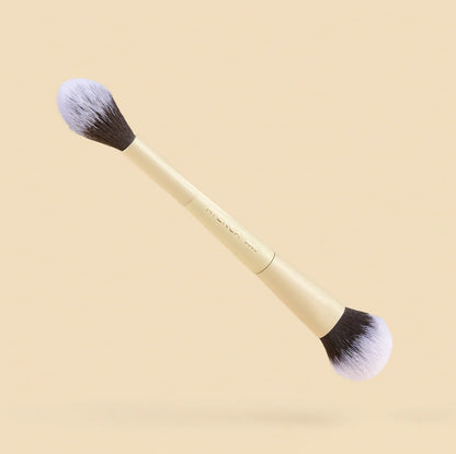 Brocha dúo para rubor/iluminador/polvo suelto & contornos DB06 Atenea
