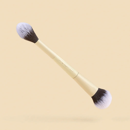 Brocha dúo para rubor/iluminador/polvo suelto & contornos DB06 Atenea
