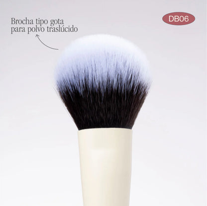 Brocha dúo para rubor/iluminador/polvo suelto & contornos DB06 Atenea