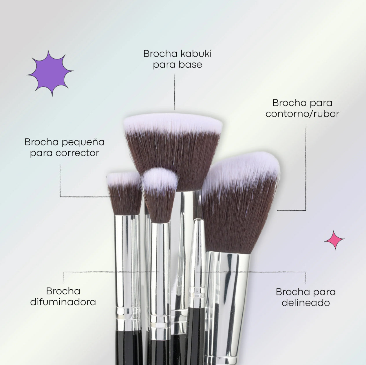 Kit de brochas Academy x10 pcs Lula