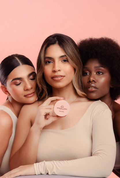 Polvo suelto Keydi de la Rosa traslúcido y banana