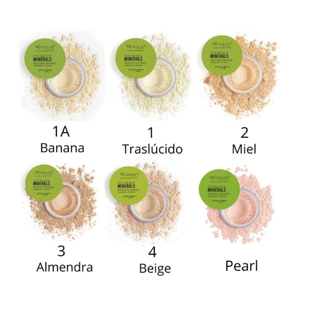 Polvo suelto minerals Raquel