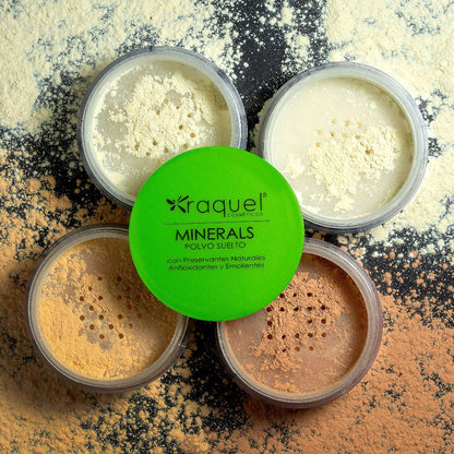 Polvo suelto minerals Raquel